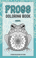 Coloring Book Animal Stress Relieving Pattern - Frogs