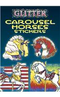 Glitter Carousel Horses Stickers