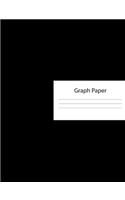 Graph Paper: Large Blank 4 x 4 Quadrille Squared Coordinate Grid Paper - Black Cover - Math Science Note Book: Preschool Kindergarten Primary Elementary