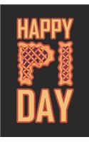 Happy Pi Pie Day: 6x9 Ruled Notebook, Journal, Daily Diary, Organizer, Planner