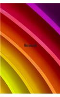 Notebook: Rainbow colored 6 x 9 notebook, 120 blank lined pages to write in. Cute gift.