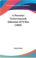 A Pozsonyi Vertorvenyszek Aldozatai 1674-Ben (1889)