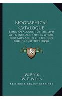 Biographical Catalogue