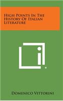 High Points in the History of Italian Literature