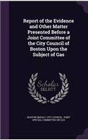 Report of the Evidence and Other Matter Presented Before a Joint Committee of the City Council of Boston Upon the Subject of Gas
