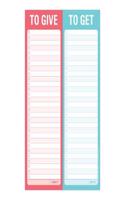 To Get/To Give Perforated Pad