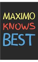 Maximo Knows Best: Lined Journal, 120 Pages, 6 x 9, Maximo Personalized Name Notebook Gift Idea, Black Matte Finish (Maximo Knows Best Journal)