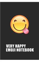 Very Happy Emoji Emoticons Notebook Emoji Notebook, Blank Composition Book, Emoji Notebooks for Girls/Boys, Emoji School Supplies Notebook for School / Teacher / Office / Student