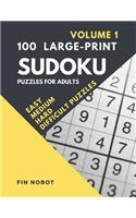 100 Large-Print Sudoku Puzzles for Adults (Volume 1)