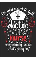 Do You Want To Talk The Doctor or The Nurse