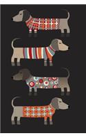 Notes: A Blank Lined Journal with Dachshund in Knitwear Cover Art