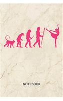 Notebook: Dancer Note Book Grid-lined 6x9 - Dancing Journal A5 Gridded - Dance Couple Planner Ballet Classes 120 Pages SQUARED - Ballet Dance Diary Ballet Evo
