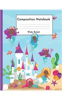 Primary Composition Notebook K-2 Story Paper 8.5" x 11" 110 pages: Black Girl Magic Enchanted Mermaid Theme