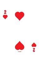2 Of Hearts: Poker Card Notebook With Lined Wide Ruled Paper For Work, Home Or School. Cool 6 x 9 Notepad Journal For Taking Notes, Diaries Or Journaling For Pok