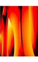 Abstract Flames Notebook: College Ruled 100 Sheets/200 Pages 7.44x9.69