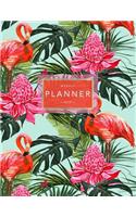 Weekly Planner 2019: Tropical Flamingo Print - 2019 Planner Calendar Schedule Organizer with Dot Grid Pages, Inspirational Quotes + To-Do Lists(1 2019 Planners)
