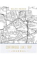 Coatbridge (Uk) Trip Journal: Lined Travel Journal/Diary/Notebook with Coatbridge (Uk) Map Cover Art