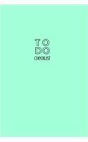 To Do Checklist: To Do Journal with Checkboxes for Daily Tasks and Staying Organized Mint Green