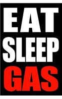 Eat Sleep Gas Gift Notebook for a Gas Industry Inspector, Medium Ruled Journal