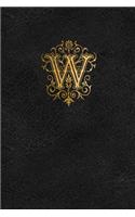 Old English Monogram Journal - Letter W