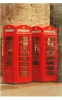2 Telephone Booths - Lined Notebook with Margins: 101 Pages, Medium Ruled, 6 x 9 Journal, Soft Cover