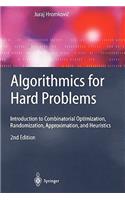 Algorithmics for Hard Problems: Introduction to Combinatorial Optimization, Randomization, Approximation, and Heuristics(Texts in Theoretical Computer Science. An EATCS Series)