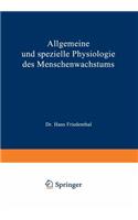 Allgemeine Und Spezielle Physiologie Des Menschenwachstums