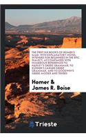 The First Six Books of Homer's Iliad: With Explanatory Notes, Intended for Beginners in the Epic ...