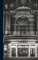 Registre de La Grange (1658-1685)