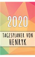 2020 Tagesplaner von Henryk: Personalisierter Kalender für 2020 mit deinem Vornamen