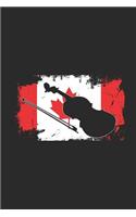 Canada Flag - Violin: Dotted Bullet Journal (6 X 9 -120 Pages) - Gift Idea For Canada Day