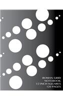 Roman Grid Notebook 1/2 inch squares 120 pages: (English)
