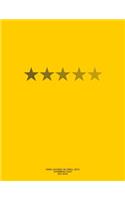 Cornell Notebook for Cornell Notes, 250 Numbered Pages, Gold Cover: For Taking Cornell Notes, Personal Index, 8.5x11, Star Series, Pro Genius Edition
