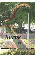 harpe notes papier a musique