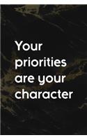 Your Priorities Are your Character