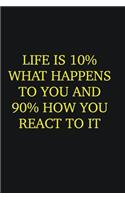 Life is 10% what happens to you and 90% how you react to it: Writing careers journals and notebook. A way towards enhancement