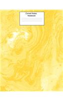 Cornell Notes Notebook: Cute Yellow Marble Cornell Notebook for Work, Class, Notes, or Home Use-8.5x11-120 Pages-Efficient Way to Use Cornell Method Note Taking System