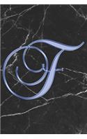 F Journal: A Monogram F Initial Capital Letter Notebook For Writing And Notes: Great Personalized Gift For All First, Middle, Or Last Names (Blue Gold Black Ma