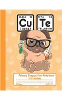 Primary Composition Notebook Story Journal: Scientist Pug Dog Notebook with Picture Space and Handwriting Practice Paper for Kids in Kindergarten, First and Second Grade, 100 Blank Writing Pag