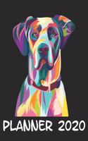 Planner 2020: Planner Weekly and Monthly for 2020 Calendar Business Planners Organizer For To do list 8,5" x 11" with Great Dane Dog Lover Colorful Fun Funny Humo