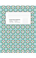 Graph Paper Notebook - 100 Pages 7.44 X 9.69 - 5x5 Grid: Azulejo Pattern Journal Craft Design