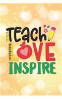 Teach Love Inspire: Cornell Notes Notebook - Note Taking Notebook - For Writers, Students - Homeschool