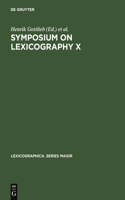 Symposium on Lexicography X