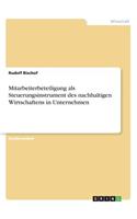 Mitarbeiterbeteiligung als Steuerungsinstrument des nachhaltigen Wirtschaftens in Unternehmen