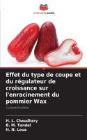 Effet du type de coupe et du régulateur de croissance sur l'enracinement du pommier Wax