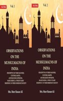 Observations on the Mussulmauns of India Descriptive of their Manners, Customs, Habits, and Religious Opinions, Made During a 2 Vols. Set [Hardcover]