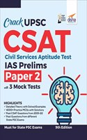 Crack UPSC CSAT Civil Services Aptitude Test IAS Prelims Paper 2 with 3 Mock Tests 9th Edition