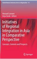 Initiatives of Regional Integration in Asia in Comparative Perspective