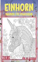 Malbuch für Erwachsene - für die Älteren - Tiere - Einhorn