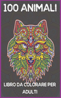 100 Animali Libro da colorare per adulti